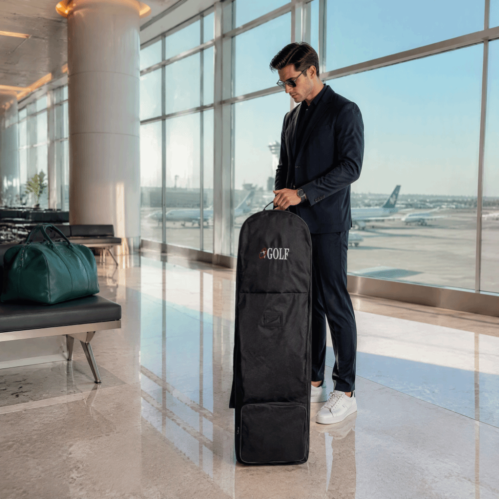 Foldable Rolling Luggage Bag - Черная складная дорожная сумка для гольфа