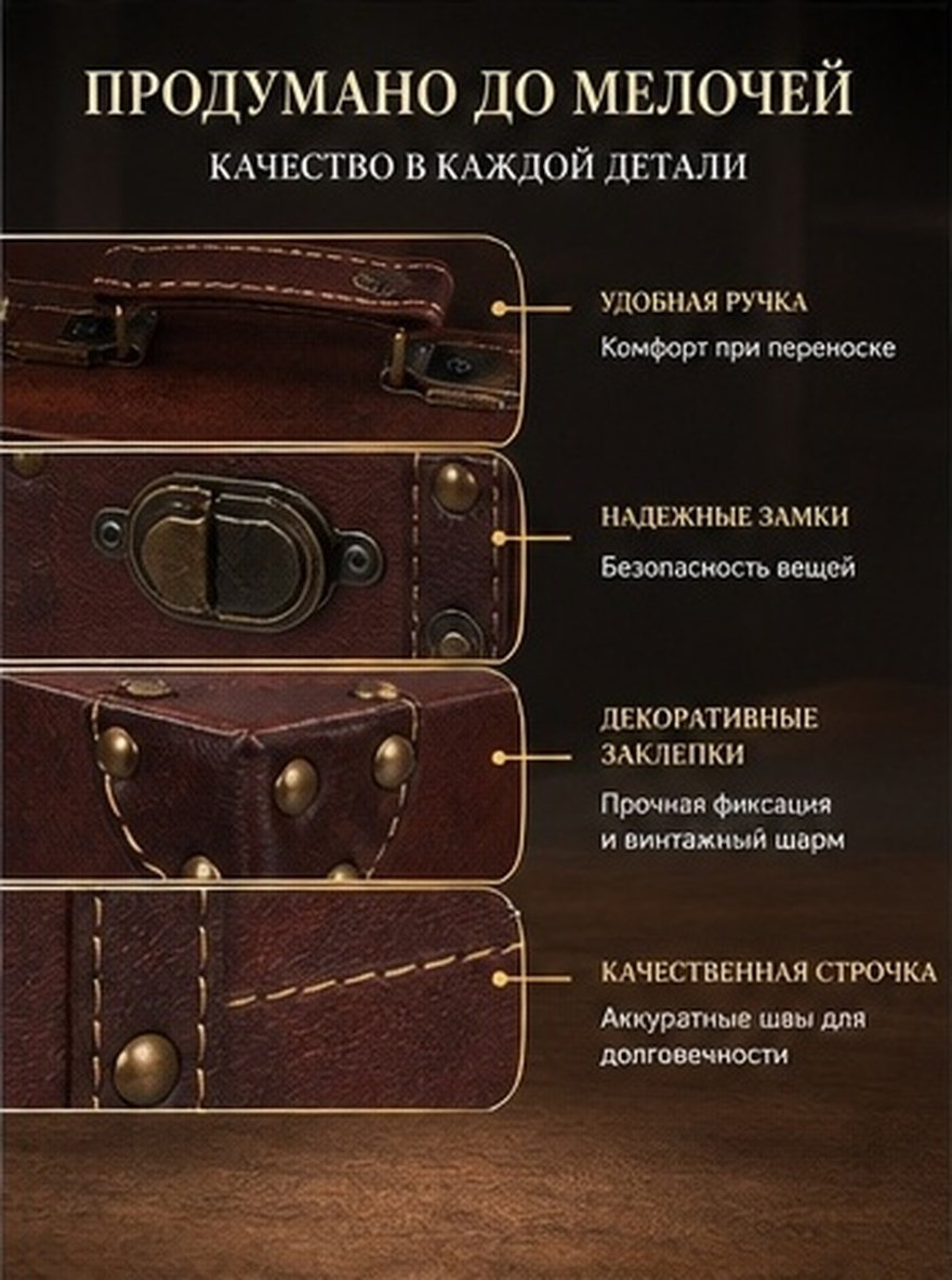 Retro Vintage Trunk Suitcase - Винтажный чемодан в британском стиле, ретро-ящик