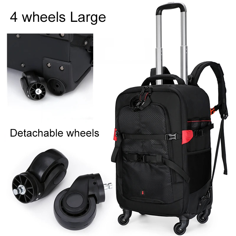 Foldable Rolling Luggage Bag - Профессиональный фото-рюкзак на колесиках, сумка для