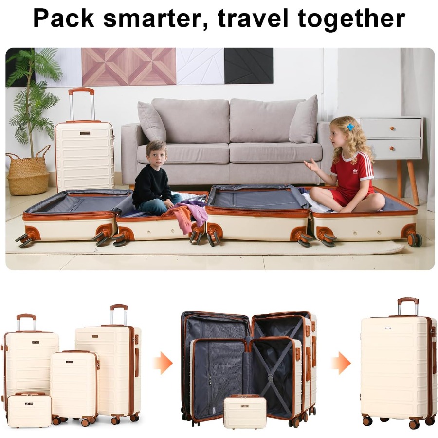 Набор из 4 чемоданов, расширяе – обзор и цена Expandable Hard Shell Luggage Set