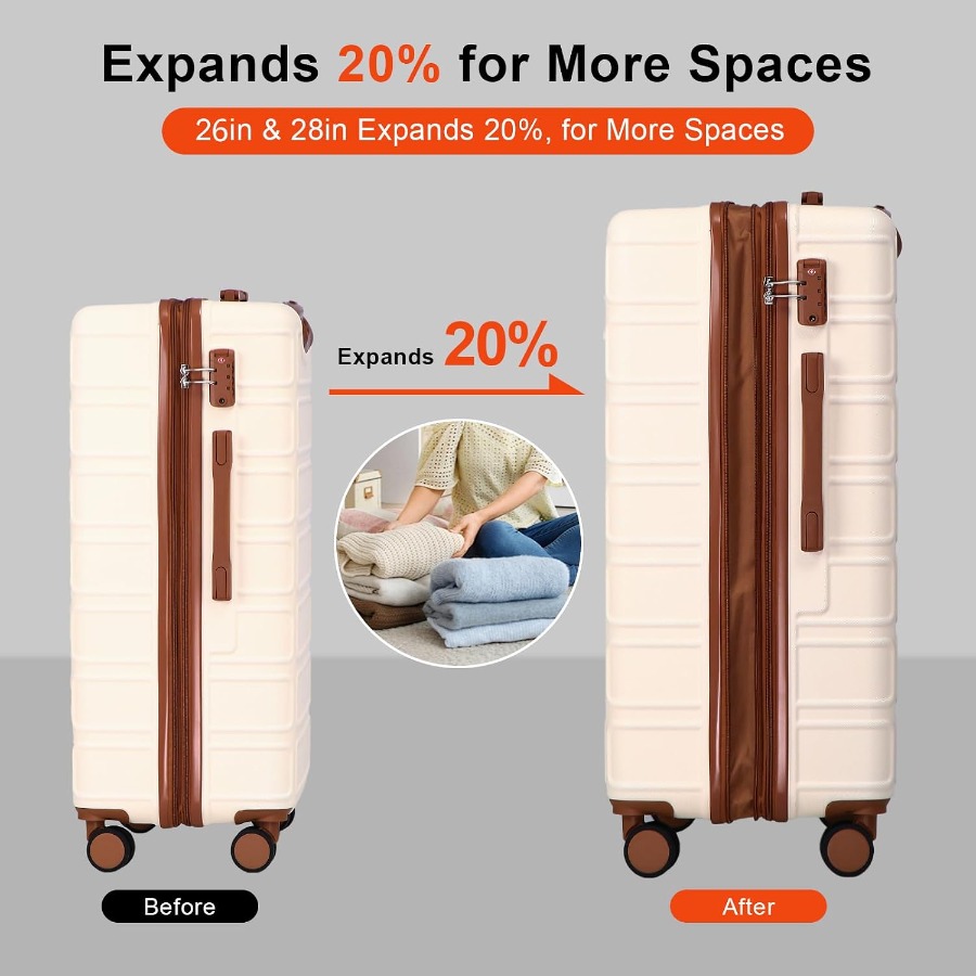 Набор из 4 чемоданов, расширяе – обзор и цена Expandable Hard Shell Luggage Set