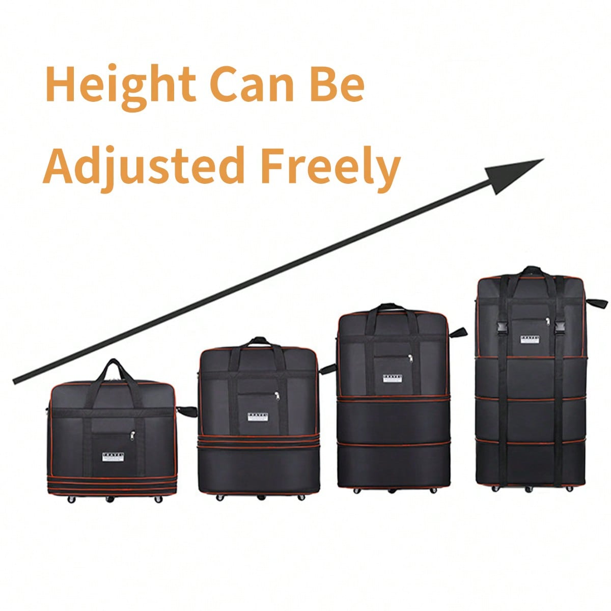 Черная складная дорожная сумка – обзор и цена Foldable Rolling Luggage Bag