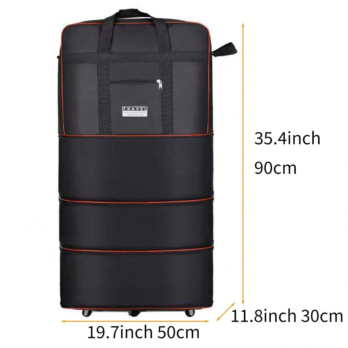 Черная складная дорожная сумка – обзор и цена Foldable Rolling Luggage Bag