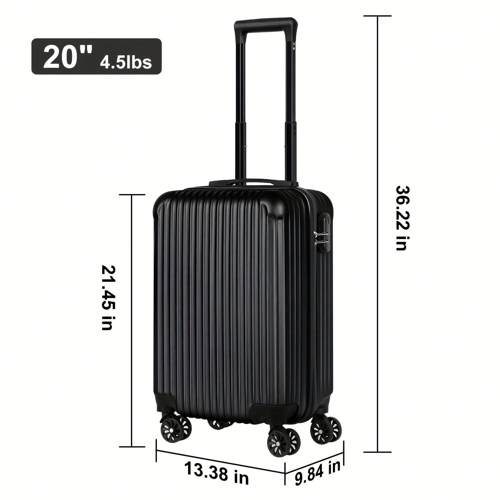 20-дюймовый жесткий чемодан дл – обзор и цена Spinner Wheel Rolling Suitcase 20 Inch