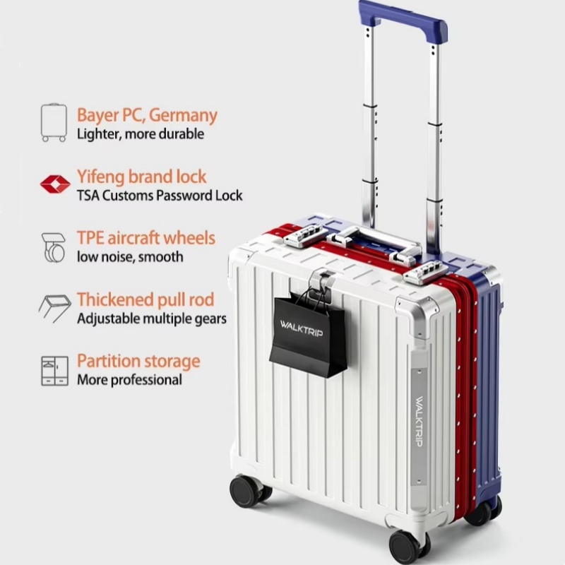 Чемодан-тележка 18 дюймов, руч – обзор и цена Aluminum Frame Carry On Luggage