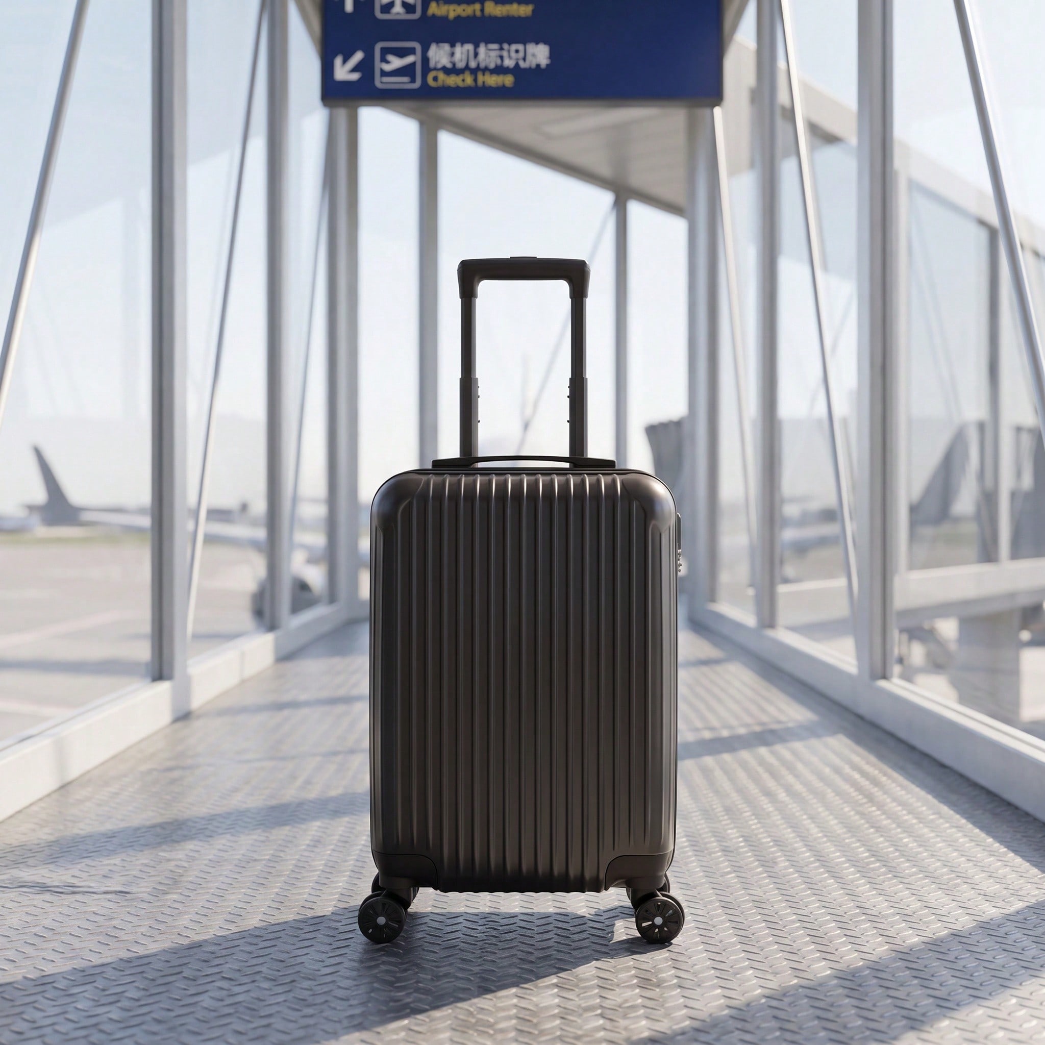 Жесткий дорожный чемодан из АБ – обзор и цена Spinner Wheel Rolling Suitcase 20 Inch