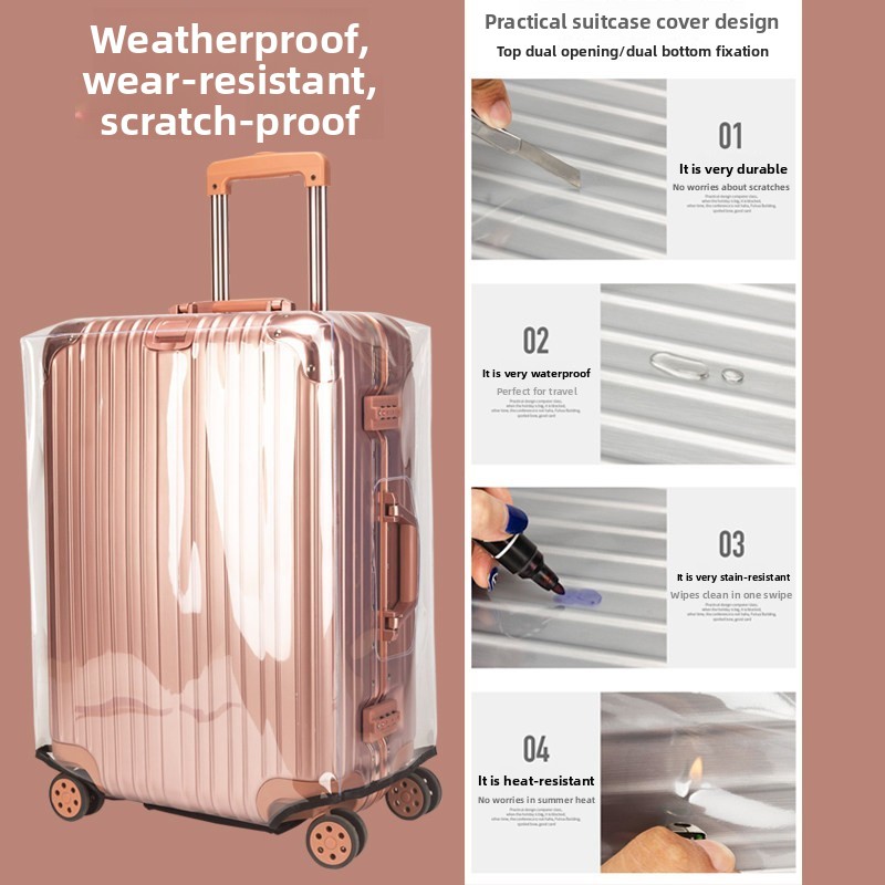 Утолщённый защитный чехол для  – обзор и цена Luggage Protective Cover Transparent